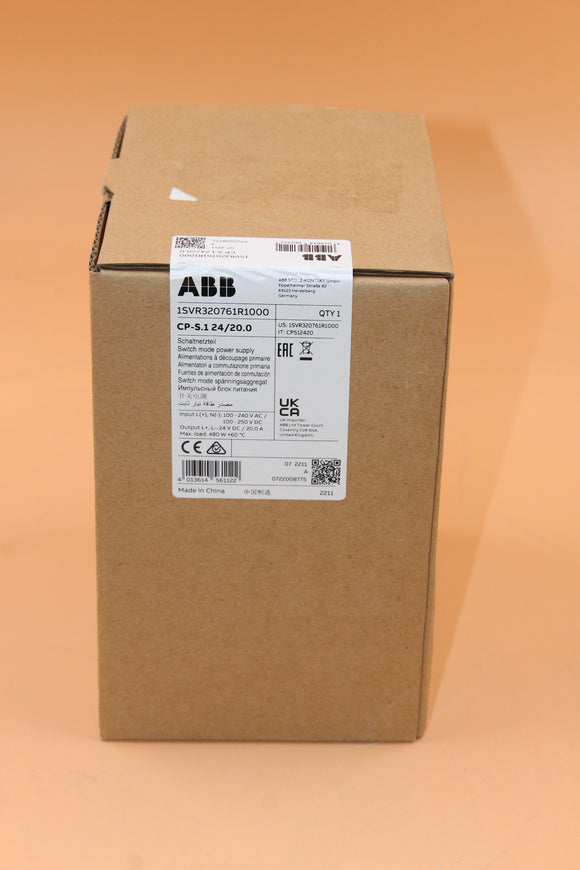 NEW SEALED BOX | ABB | 1SVR320761R1000 CP-S.1 24/20.0 |