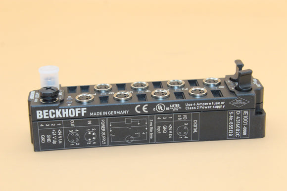 NEW | BECKHOFF | IE1001-0000 | LINK EXTENSION BOX 8 CHANNEL DIGITAL INPUT  M8 24VDC FILTERTIME 3 ms