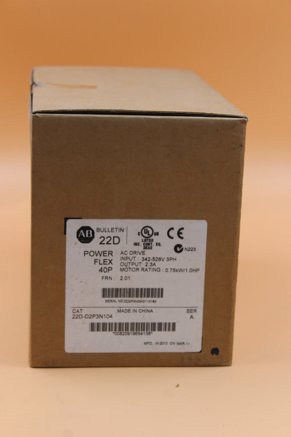 New Sealed Box | Allen-Bradley | 22D-D2P3N104 |