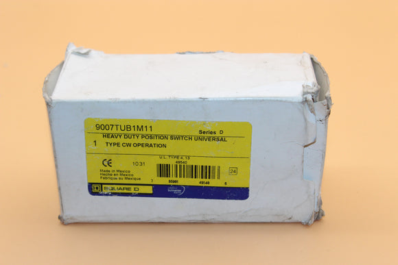 New | SQUARE D | 9007TUB1M11 | HEAVY DUTY POSITION SWITCH UNIVERSAL TYPE CW OPERATION