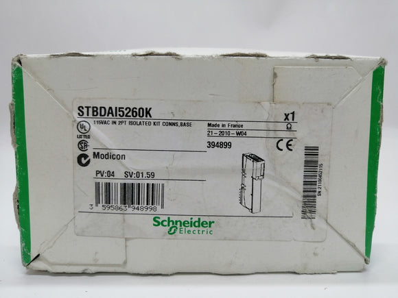 New | Schneider Electric | STBDAI5260K | Standard Digital Input Kit STB - 115 VAC - 2 I (ARM 4/2)