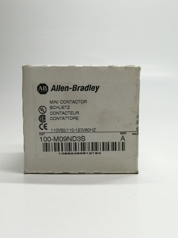 New | Allen-Bradley | 100-M09ND3S | MINI CONTACTOR 110V 50/110-120 V 60 HZ