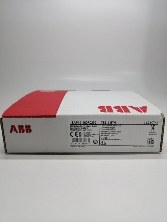 New Sealed Box | ABB | 1SAP111100R0270 | CPU TERMINAL BASE IP20 TB511-ETH