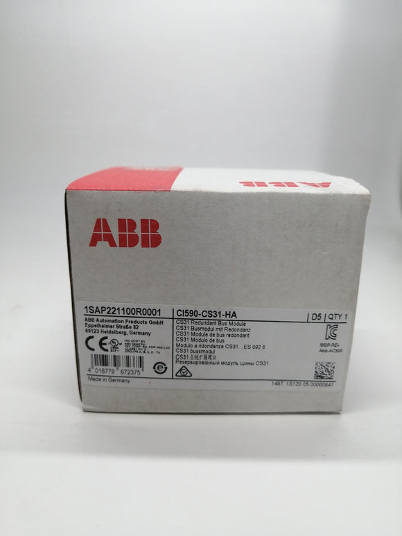 New Sealed Box | ABB | 1SAP221100R0001 | CS31 REDUNDANT BUS MODULE CI590-CS31-HA