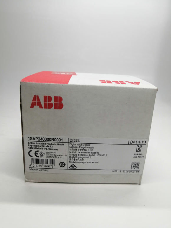 New Sealed Box | ABB | 1SAP240000R0001 | DIGITAL INPUT MODULE DI524