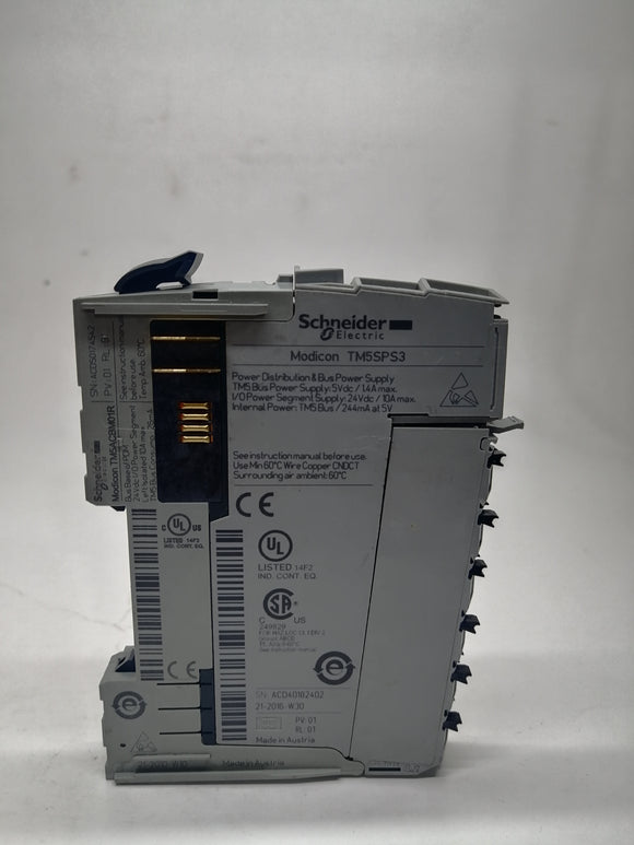 New No Box | Schneider Electric | TM5SPS3 | MOD PWR DISTR. 24VDC/BUS PS  GREY