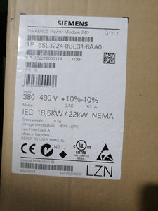 New | SIEMENS | 6SL3224-0BE31-8AA0 | SINAMICS POWER MODULE 240 IEC 18.5KW/22KW NEMA