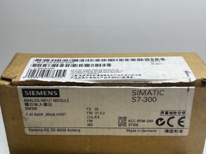 New Open Box | SIEMENS | 6ES7-336-4GE00-0AB0 | ANALOG INPUT MODULE F-AI 6X0/4-20mA HART